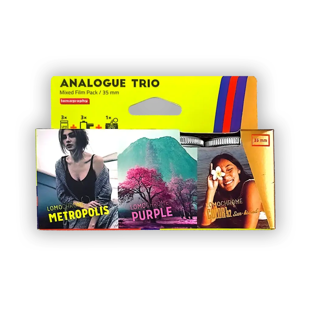 Lomography Analogue Trio Mixed Film Pack 35mm Color Negative Film — 3 Rolls, 36 Exposures Each