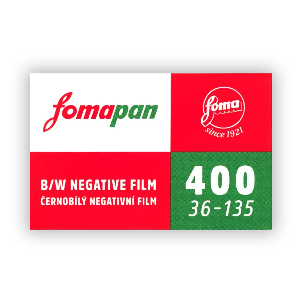Foma Fomapan 400 Action 35mm Black & White Film — 36 Exposures, Retro Edition packaging