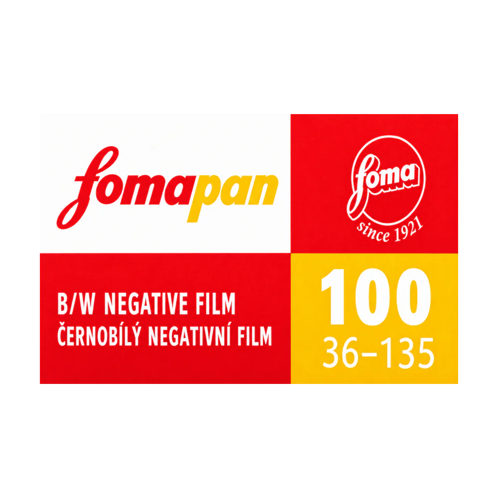 Foma Fomapan 100 Classic 35mm Black & White Film — 36 Exposures, Retro Edition packaging