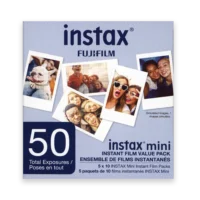 Fujifilm Instax Mini Film, White Multi-Pack (50 Exposures)