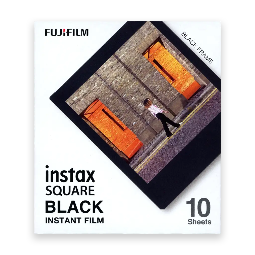 Fujifilm Instax Square Film, Black (10 Exposures)