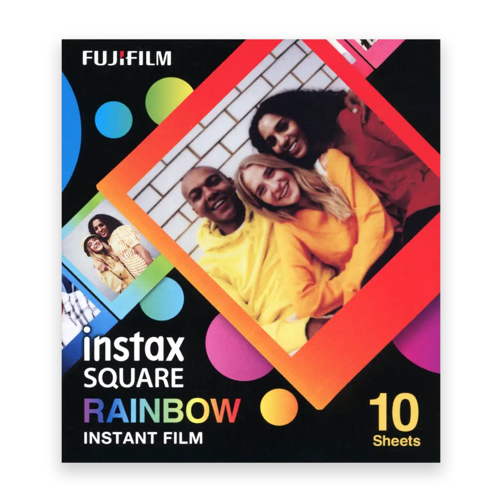 Fujifilm Instax Square Film, Rainbow (10 Exposures)