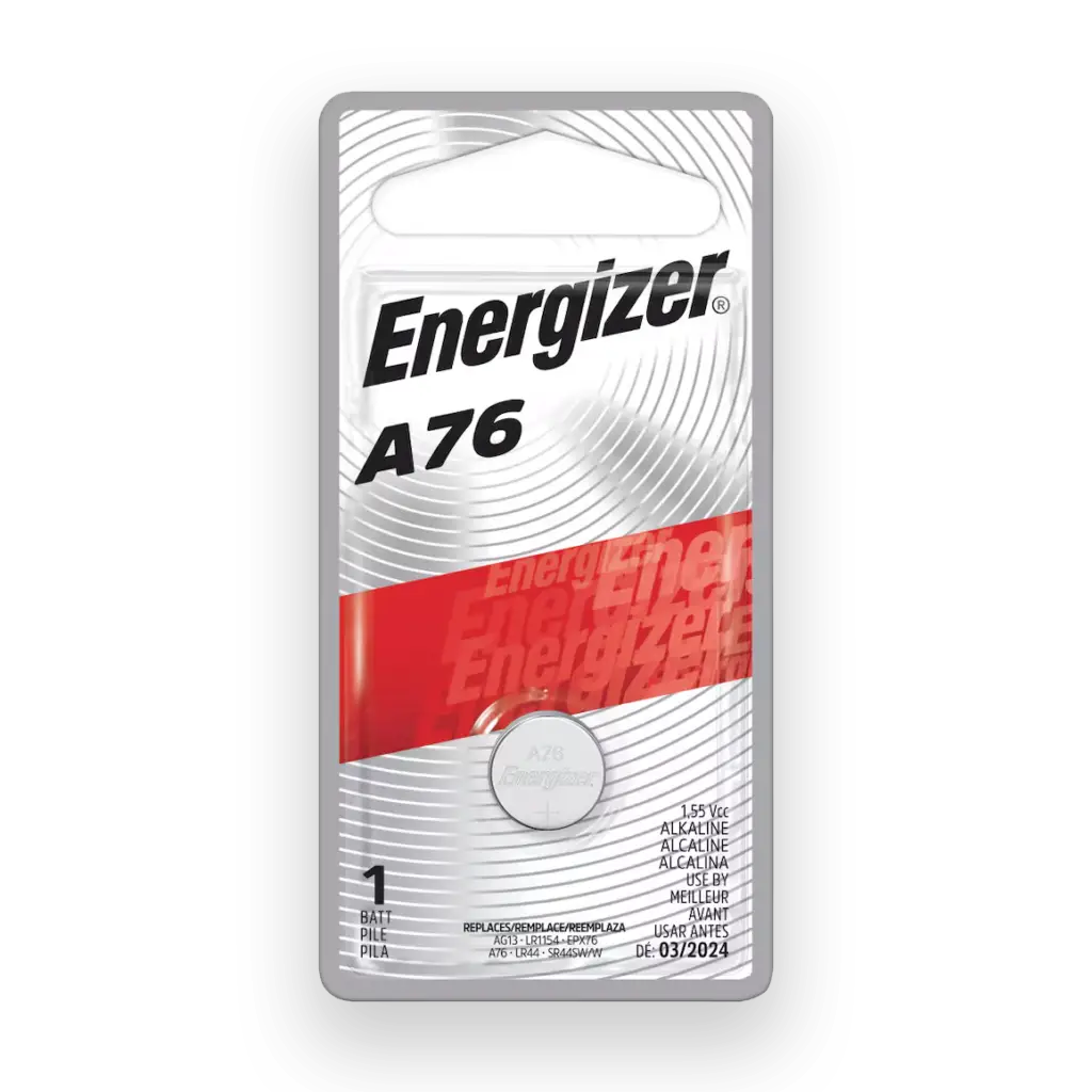 Energizer A76 Battery – 1.5V LR44 Alkaline (1 Pack)