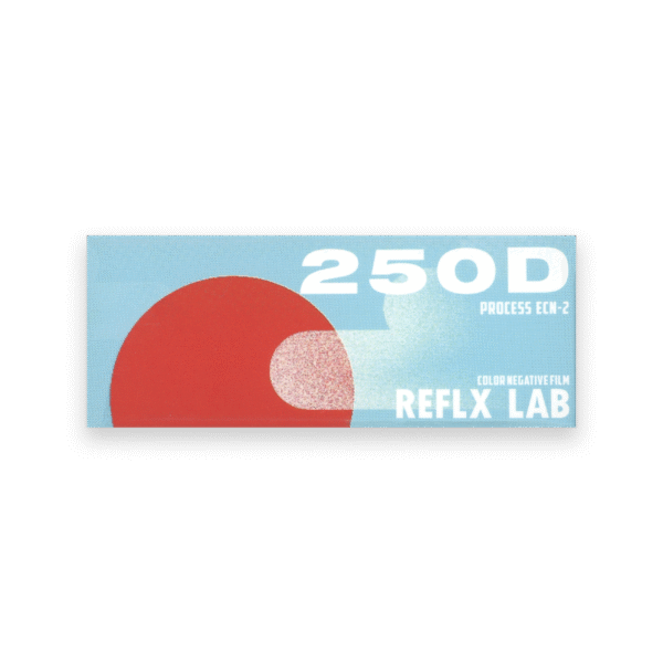 Reflx Lab 250D Color Negative Film (ECN-2) 120 medium format - A versatile and vibrant film respooled from fresh 65mm 5207 motion picture film, ideal for sunny outdoor shoots at ISO 250 with Rem-Jet layer intact.
