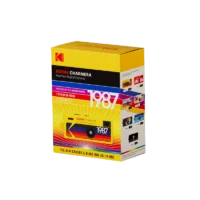 Yellow Kodak Charmera 1987 keychain camera box