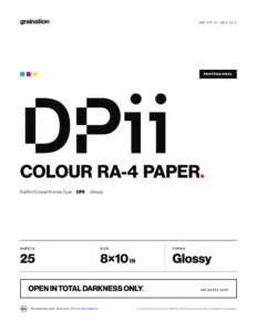 Fujifilm Crystal Archive DPII Glossy Colour Darkroom Paper — 8x10 in, 25 Sheets