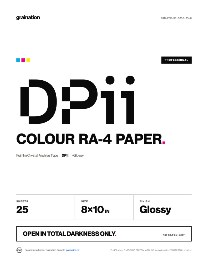 Fujifilm Crystal Archive DPII Glossy Colour Darkroom Paper — 8x10 in, 25 Sheets