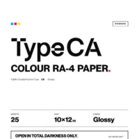 Fujifilm Crystal Archive Type CA Glossy Colour Darkroom Paper — 10x12 in, 25 Sheets