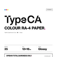 Fujifilm Crystal Archive Type CA Glossy Colour Darkroom Paper — 12x16 in, 25 Sheets