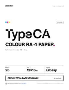 Fujifilm Crystal Archive Type CA Glossy Colour Darkroom Paper — 12x16 in, 25 Sheets