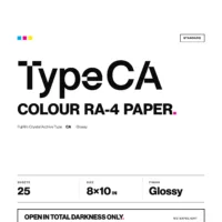 Fujifilm Crystal Archive Type CA Glossy Colour Darkroom Paper — 8x10 in, 25 Sheets