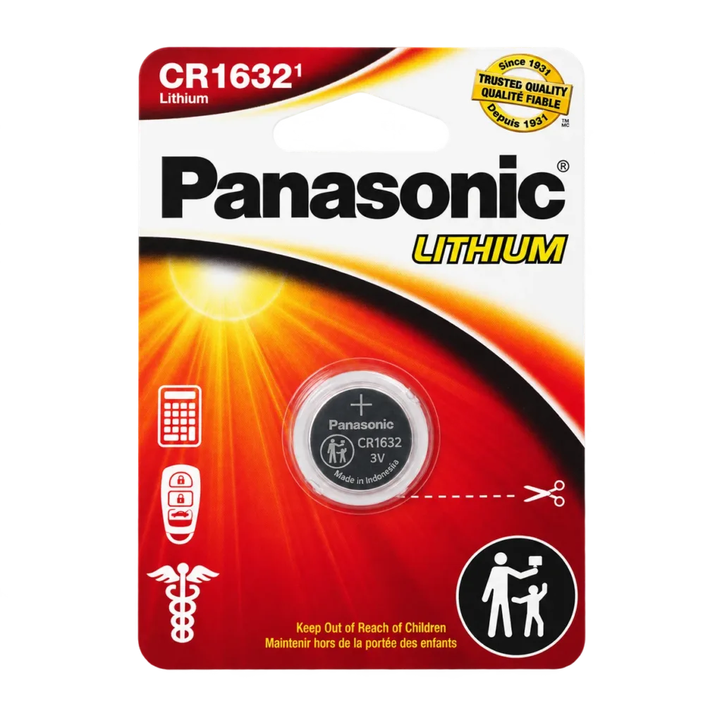 Panasonic CR1632 3V Lithium Coin Battery — 1 Pack